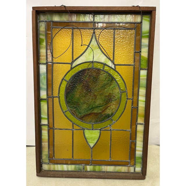 Arts & Crafts Arts & Crafts Style Antique Stained Glass Window For Sale - Image 3 of 4