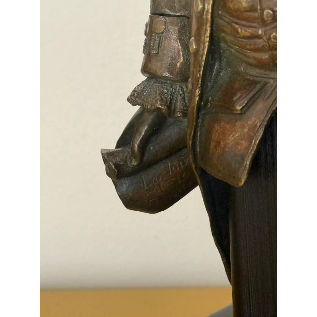 Metal 19th Century Gilt Bronze Portrait Sculpture of Benjamin Franklin Circa 1830s For Sale - Image 7 of 14
