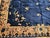 Vintage Room Size Chinese Art Deco Rug, Hand-Knotted Navy Blue, Taupe, 9' x 12' For Sale - Image 15 of 18