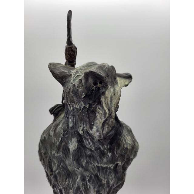 1980s Limited Edition Bruce Contway Bronze Bust Sculpture "Crazy Dog" - 74/100 For Sale In Boston - Image 6 of 10