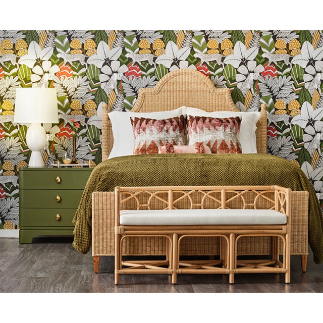 Matthew Izzo Home Fortune Olive Matte Lacquer Three Drawer Side Table With Brass Beetle Knobs For Sale - Image 10 of 11