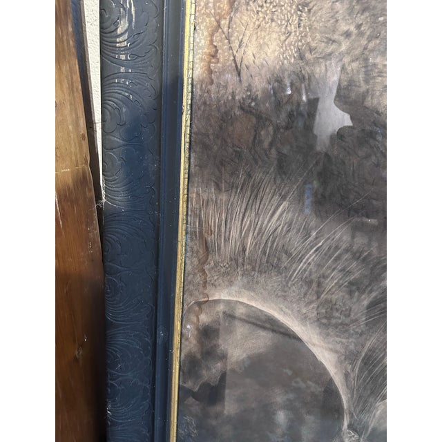 Monumental Antique Original Charcoal of Woodland Brook For Sale - Image 9 of 11