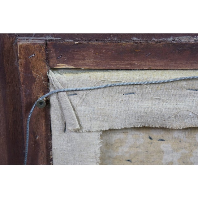 Late 20th Century Self Portrait Italian Gentleman Oil Painting on Linen After Gian Lorenzo Bernini 28" For Sale - Image 10 of 10