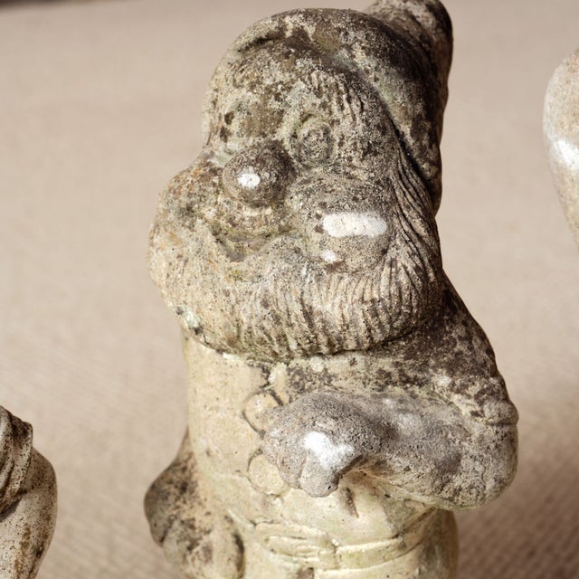 Stone 19th Century French Stone Seven Dwarfs Statues (Set of 7) For Sale - Image 7 of 9