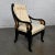 Late 20th Century Neoclassic Revival Black Side Chair With Gilt Wing Accents & Off-White Fabric For Sale - Image 13 of 13