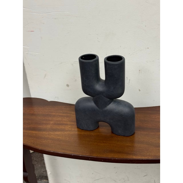 101 Copenhagen Cobra Double Mini Vase, Black For Sale - Image 4 of 12