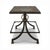 Brown Neoclassical Side Table in Wrought Iron and Glazed Glass For Sale - Image 8 of 8
