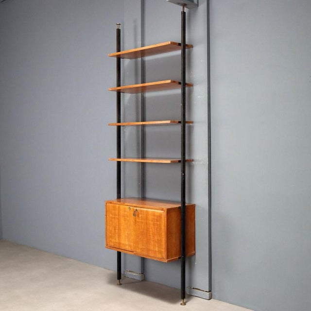 Floor-to-Ceiling Bookcase, 1950s-1960s For Sale - Image 3 of 11