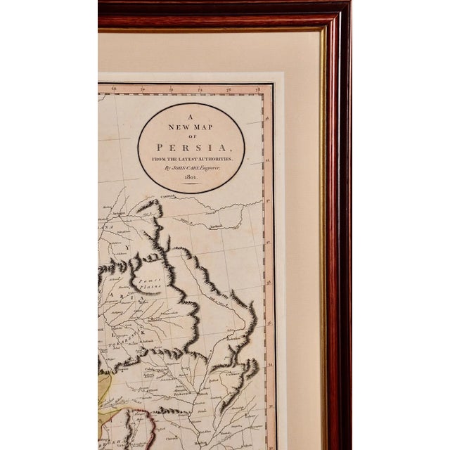 This colorful and detailed early 18th century copperplate map by John Cary entitled "A New Map of Persia from the Latest...