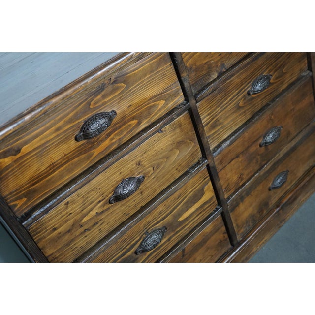 French Pine Apothecary Cabinet, 1890s For Sale - Image 6 of 18