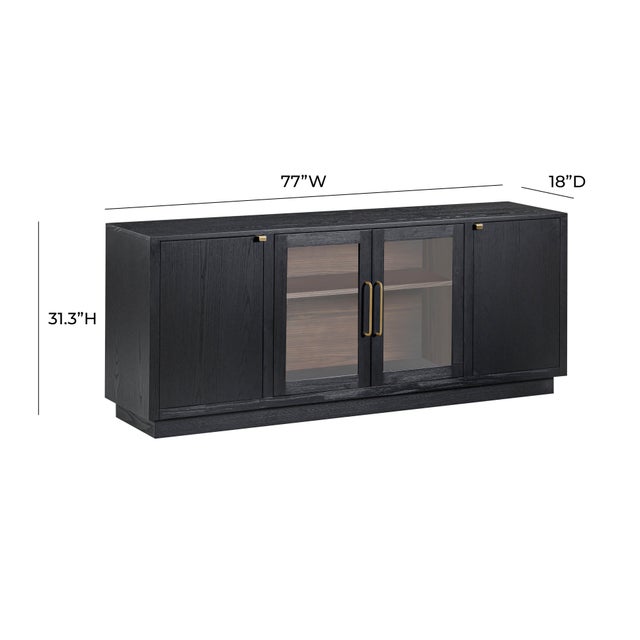 Marlow Black Wood Console For Sale - Image 10 of 11