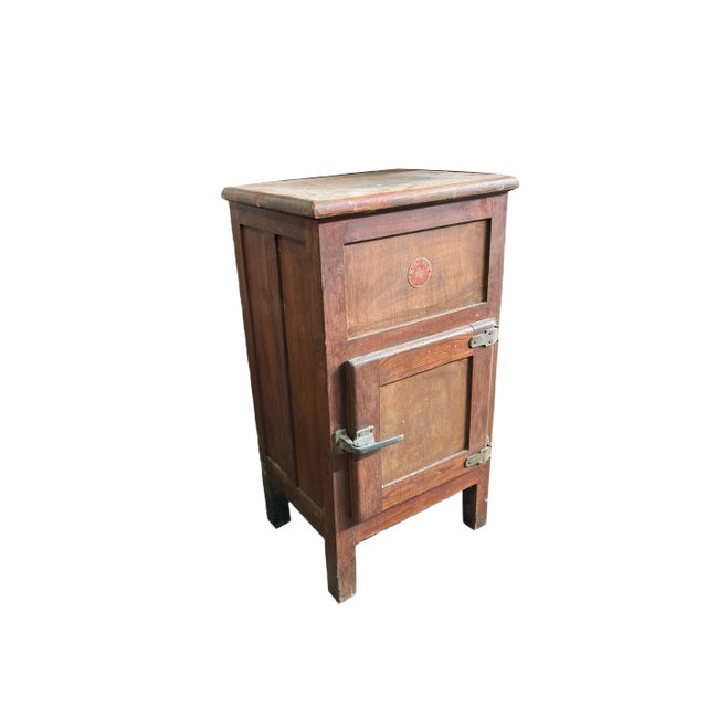 Mid-Century Italian Solid Wood Siberia Icebox For Sale