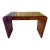 Mid-Century Italian Art Deco Style Writing Table With Glass Top For Sale