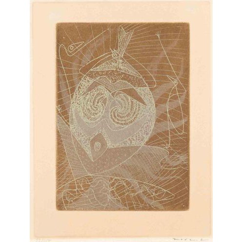 Max Ernst, Masque Edition 33/100, 1950s, Etching For Sale