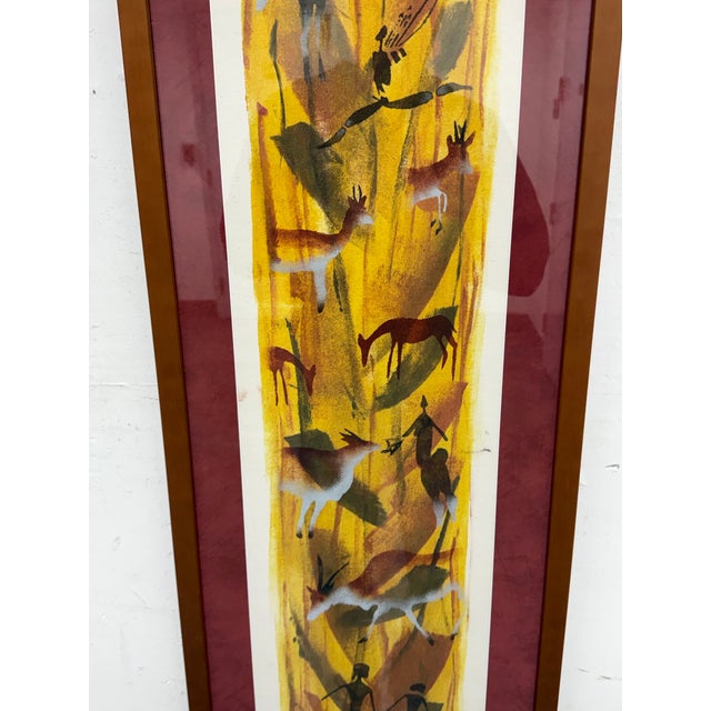 Late 20th Century Jahman San Wildlife Painting, Vintage For Sale - Image 5 of 12