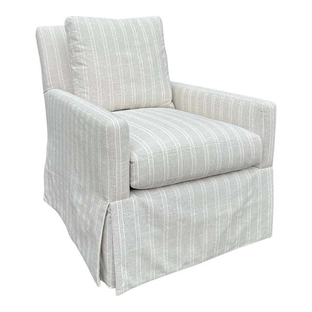 Lee Industries Traditional Swivel Chair For Sale