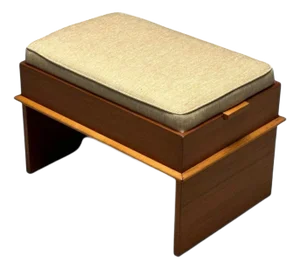 Paul Frankl, John Stuart, Mahogany, Maple, Rare Station Wagon Ottoman, 1950s