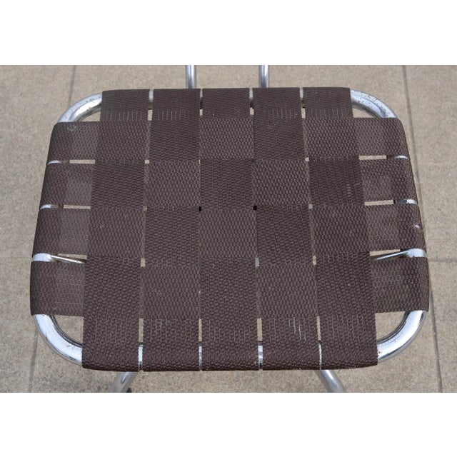 1950s 1950s Mid Century Industrial Bevco Chrome Office Desk Chair With Brown Upholstery For Sale - Image 5 of 13