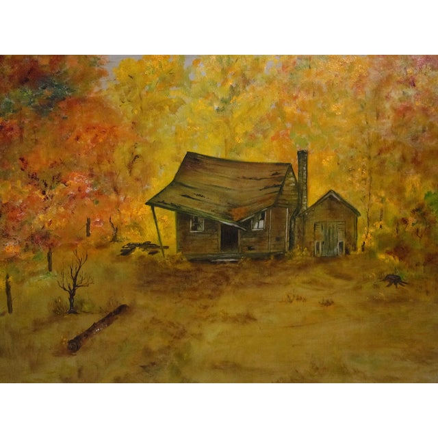 Bill Hager Vintage Painting on Board Old House Landscape For Sale - Image 10 of 11
