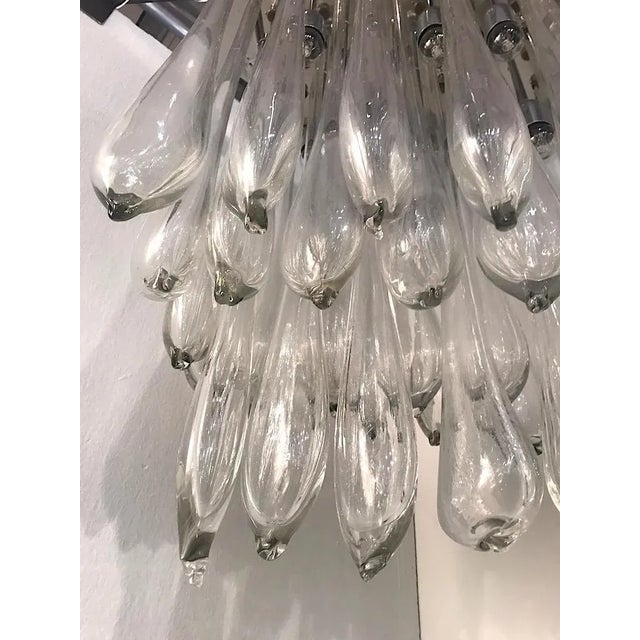 1970s 1970s Venini Gocce Chandelier Designed by Ludovico Diaz De Santillana For Sale - Image 5 of 12