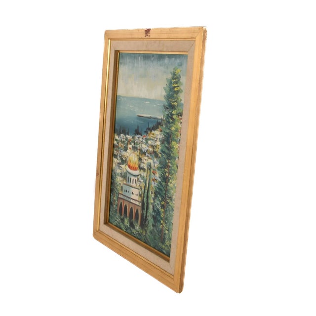 Mid 20th Century Framed Oil on Canvas of Jerusalem For Sale - Image 5 of 14