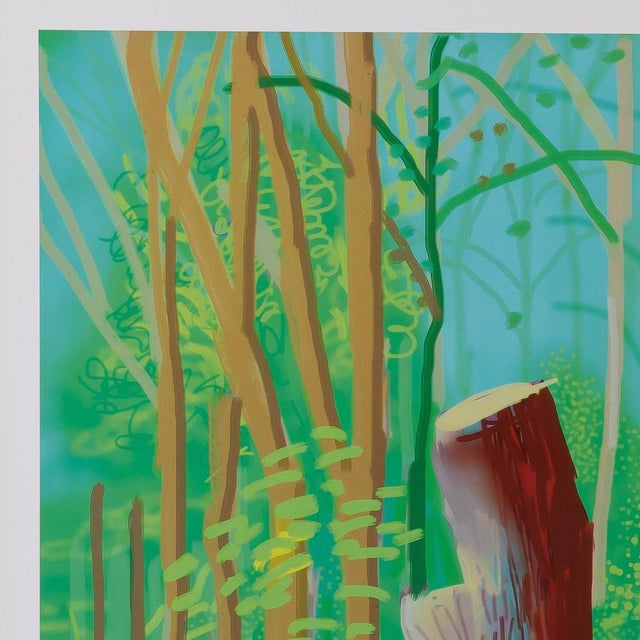 Tree Trunk in the Forest Poster after David Hockney For Sale - Image 3 of 6