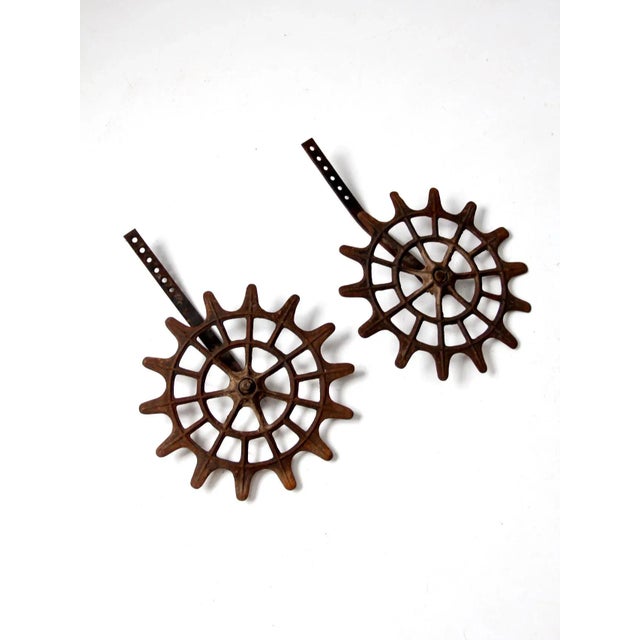 Vintage Farm Closing Wheels a Pair Chairish