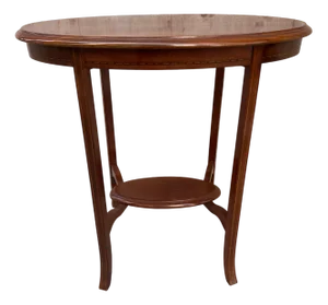 Side Table with Oval Lower Shelf, 1920s