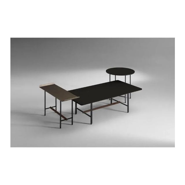 Achille Castiglioni Black Oak Round Sisters Side Table by Patricia Urquiola For Sale - Image 4 of 8