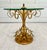 Metal Italian Hollywood Regency Gilt Gold Tole and Glass Side Table For Sale - Image 7 of 10