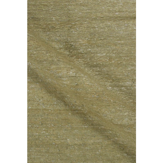 Textile Contemporary Textural Sari Silk Square Rug in Sage Green by Rug & Kilim, India For Sale - Image 7 of 10
