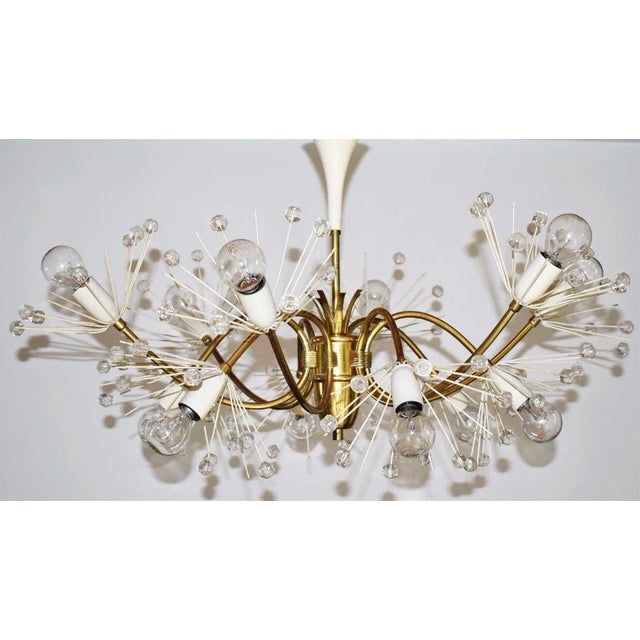 1950s Large 12-Arm Pyra Snowflake Chandelier by Emil Stejnar for Rupert Nikoll, 1950s For Sale - Image 5 of 6