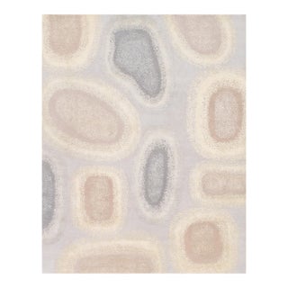 Pasargad Home Modern Silver Silk & Wool Area Rug- 8' 1" X 9'10" For Sale