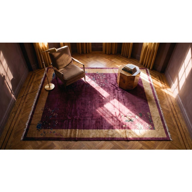 1920s Chinese Art Deco Carpet ( 8'10" x 11'6" - 270 x 350 ) For Sale - Image 13 of 13