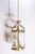 A striking pair of French neoclassical brass lantern chandeliers from the 1940s, exuding elegance and sophistication with...
