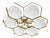 21st Century Hive Satin Brass Glossy White Murano Flush Mount by Fabio LTD For Sale
