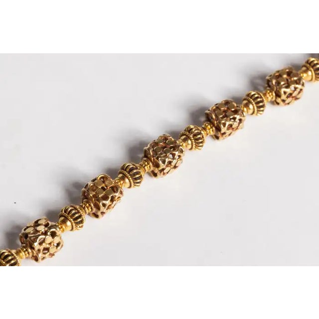 Deborah Lockhart Phillips 18k Gold Bracelet With Sapphire and Diamond Clasp by Deborah Lockhart Phillips For Sale - Image 4 of 6