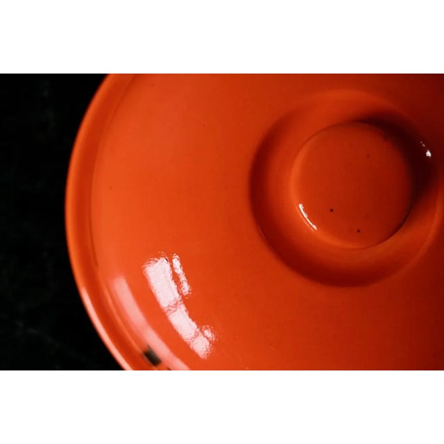 Ceramic Orange Cheese Bell from Ceramic Elchinger, 1950s For Sale - Image 7 of 11