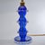 Art Deco 1920`s Italian Antique Murano Glass Table Lamp, Handblown Cobalt Blue Crystal, Barovier & Toso Style - Rewired For Sale - Image 3 of 14