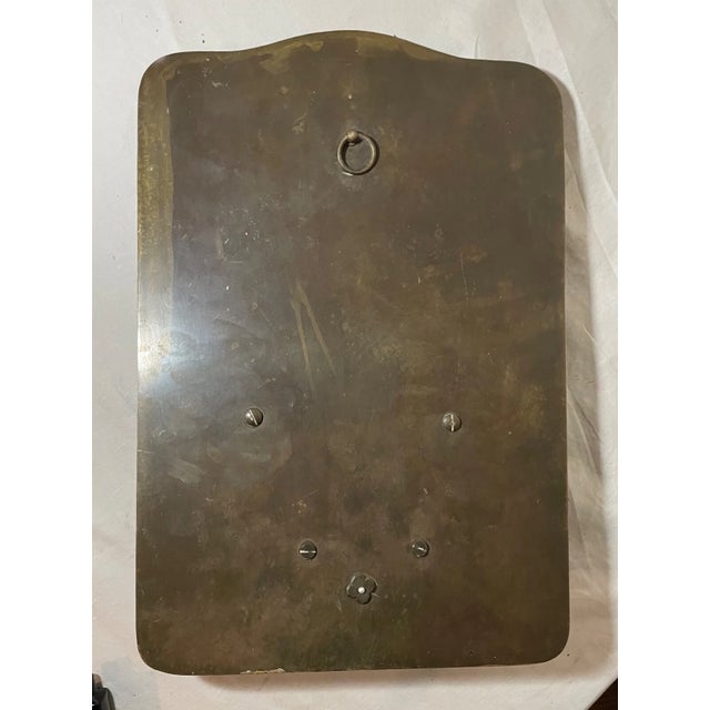 Large Antique Tschudin Religious Catholic Onyx Stone Bronze Wall Font Plaque For Sale - Image 11 of 12