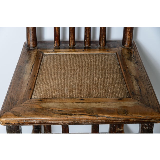 Brown Chinese Elmwood Chairs Late Qing Dynasty , C. 1880–1900, a-Pair For Sale - Image 8 of 15