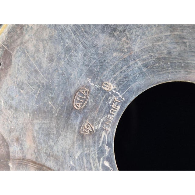 Danish Jugend Silver-Plated Table Lamp with Decor from Atla, 1920s For Sale - Image 6 of 10