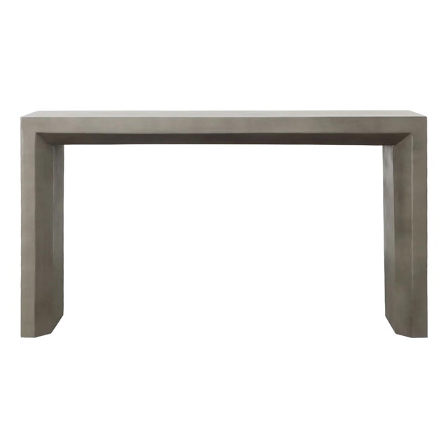 Modern Outdoor Concrete Waterfall Console Table For Sale