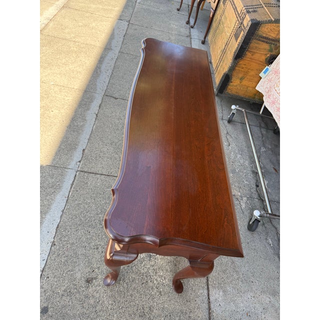 English Pennsylvania House Console Sofa Table Cherry Wood For Sale - Image 3 of 5
