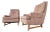 Pair High-Back Mid-Century Modern Lounge Chairs Manner of Edward Wormley For Sale
