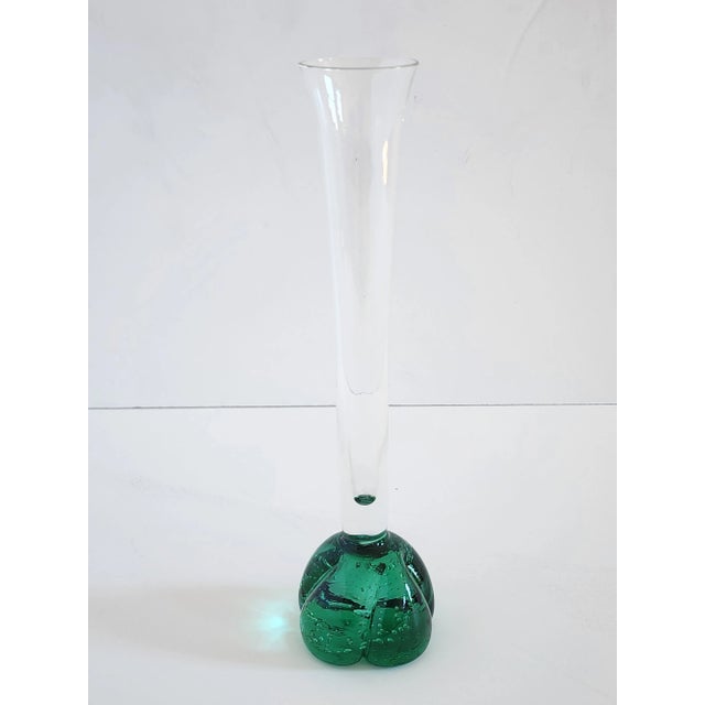 Mid Century Modern Per Lutken Homelgaard Green Bud Vase For Sale - Image 4 of 9
