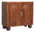 Chestnut Mango Wood Cabinet With Carved Arch Doors For Sale