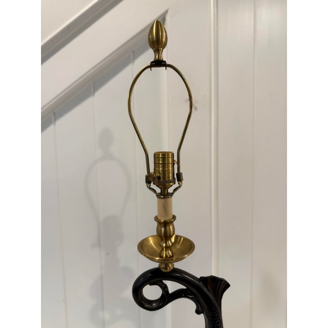 Bronze Vintage Wildwood Bronze & Brass Fish Table Lamp For Sale - Image 8 of 12