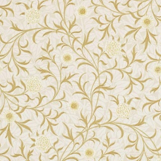 Morris & Co Scroll Wallpaper in Vellum/Biscuit For Sale