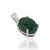 Contemporary Modernist 10.74 Ct Malachite Cabochon Solitaire Pendant in 925 Sterling Silver For Sale - Image 3 of 12
